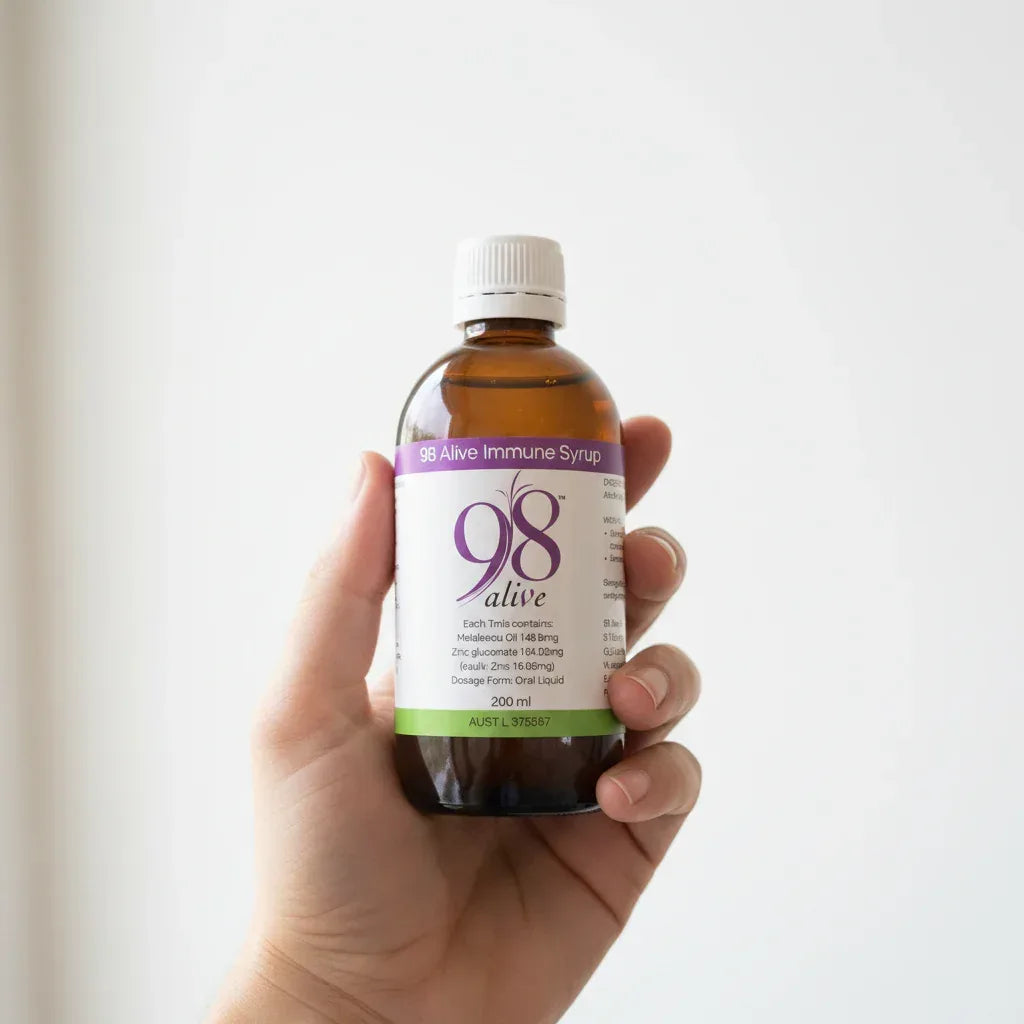 98 Alive Immune Syrup - hand held size shot